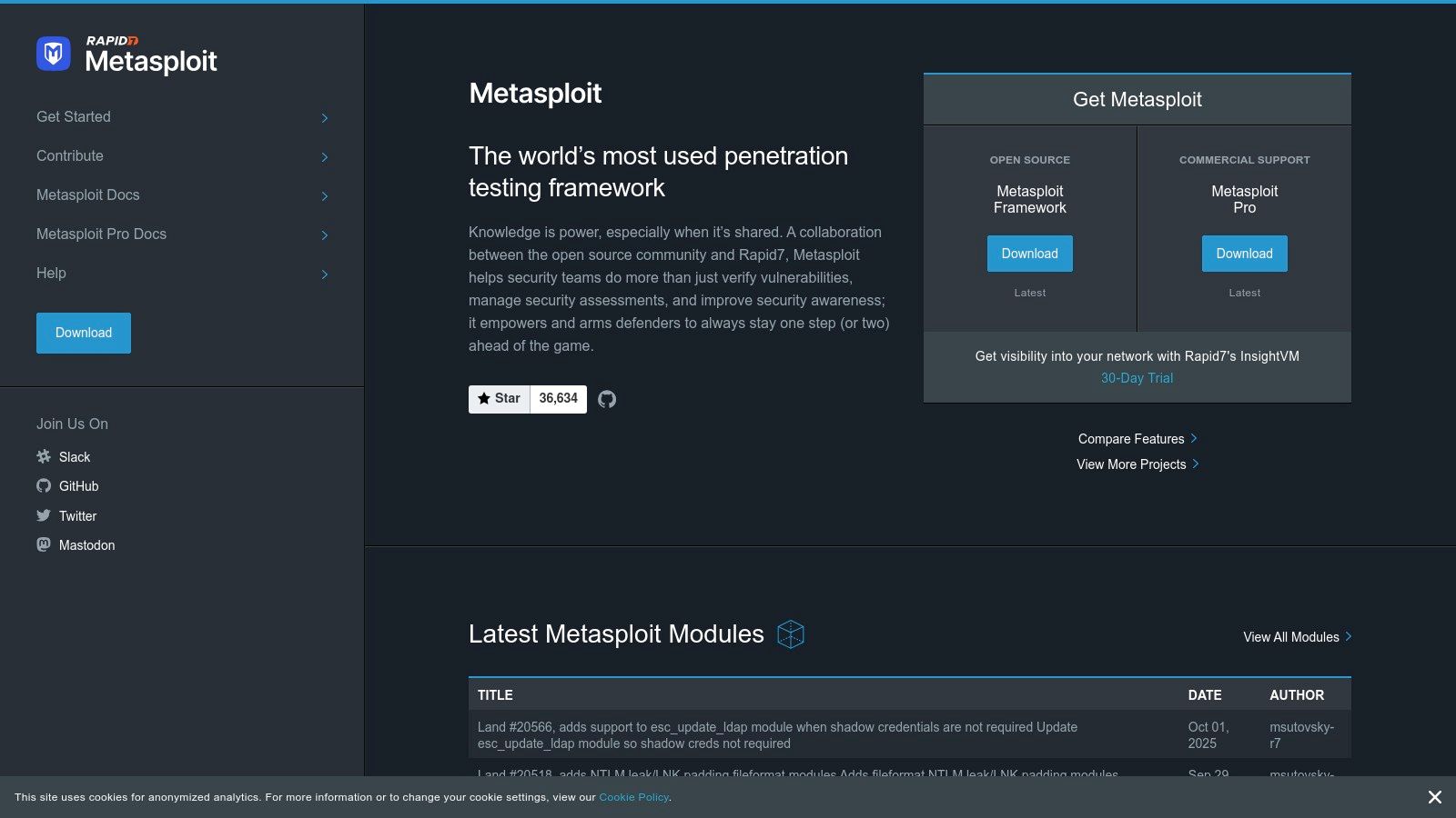 Rapid7 – Metasploit (Framework and Commercial Support)