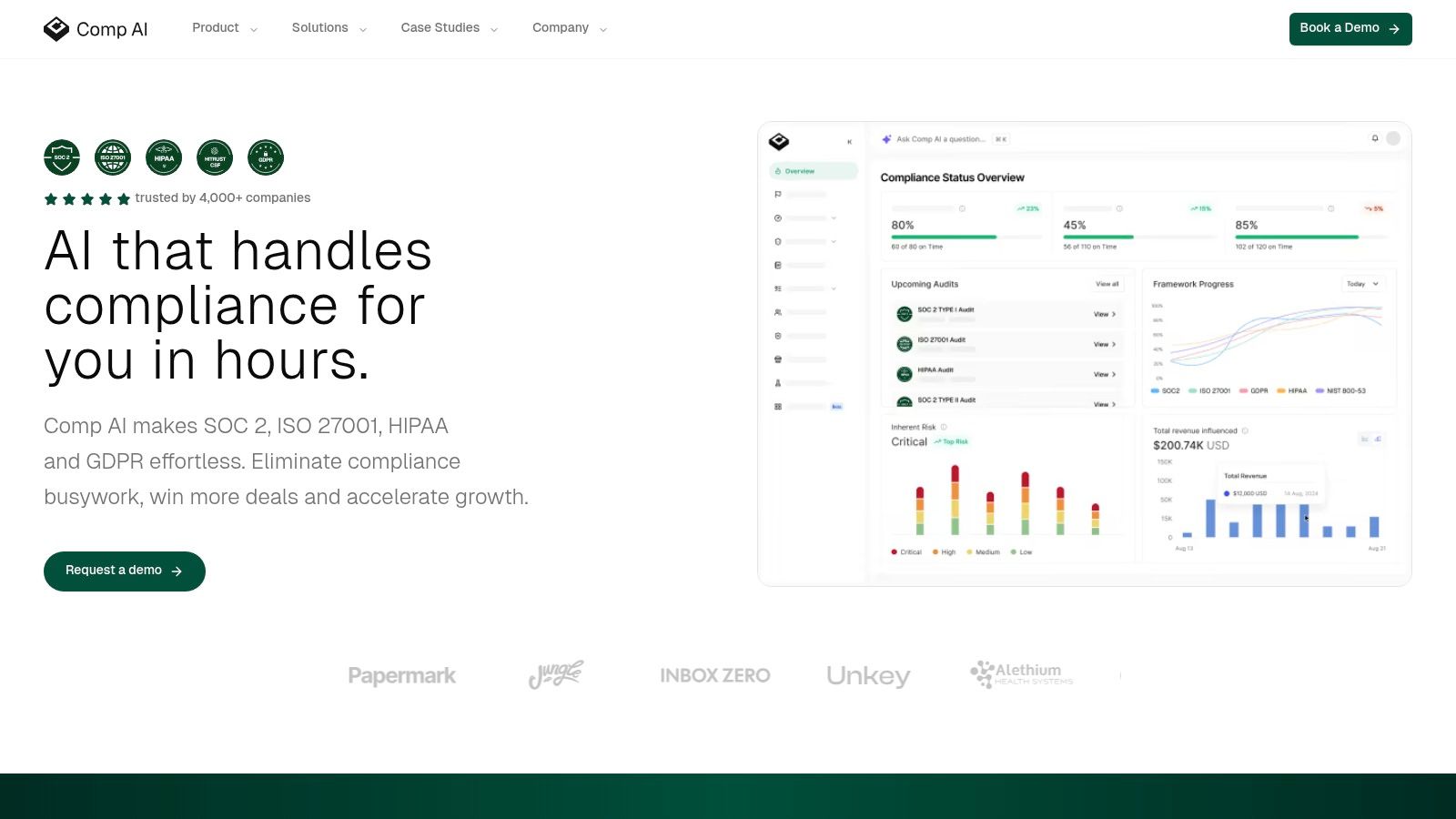 1. Comp AI: Best for AI-Powered Compliance Automation & Speed