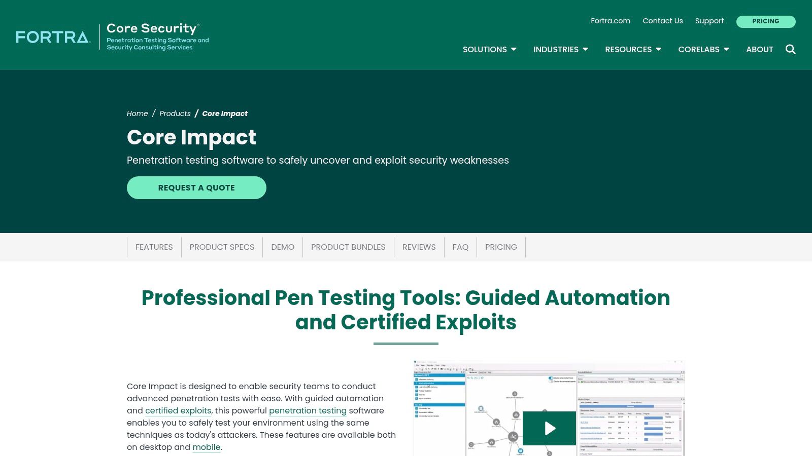 Core Security (Fortra) – Core Impact