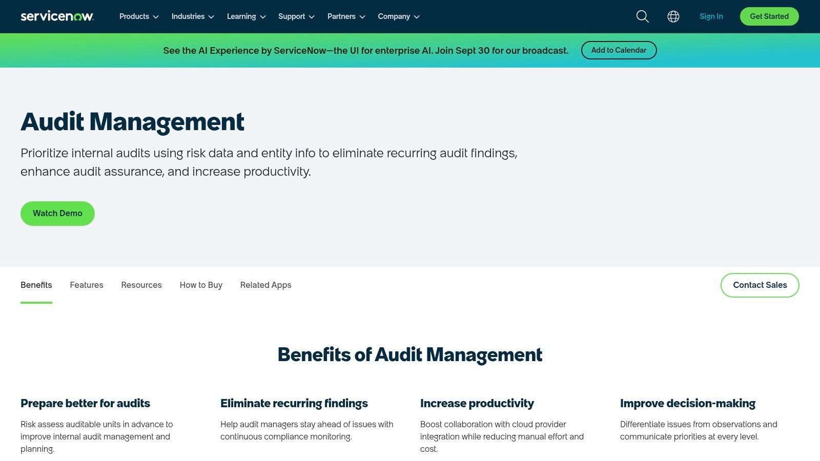 ServiceNow Audit Management