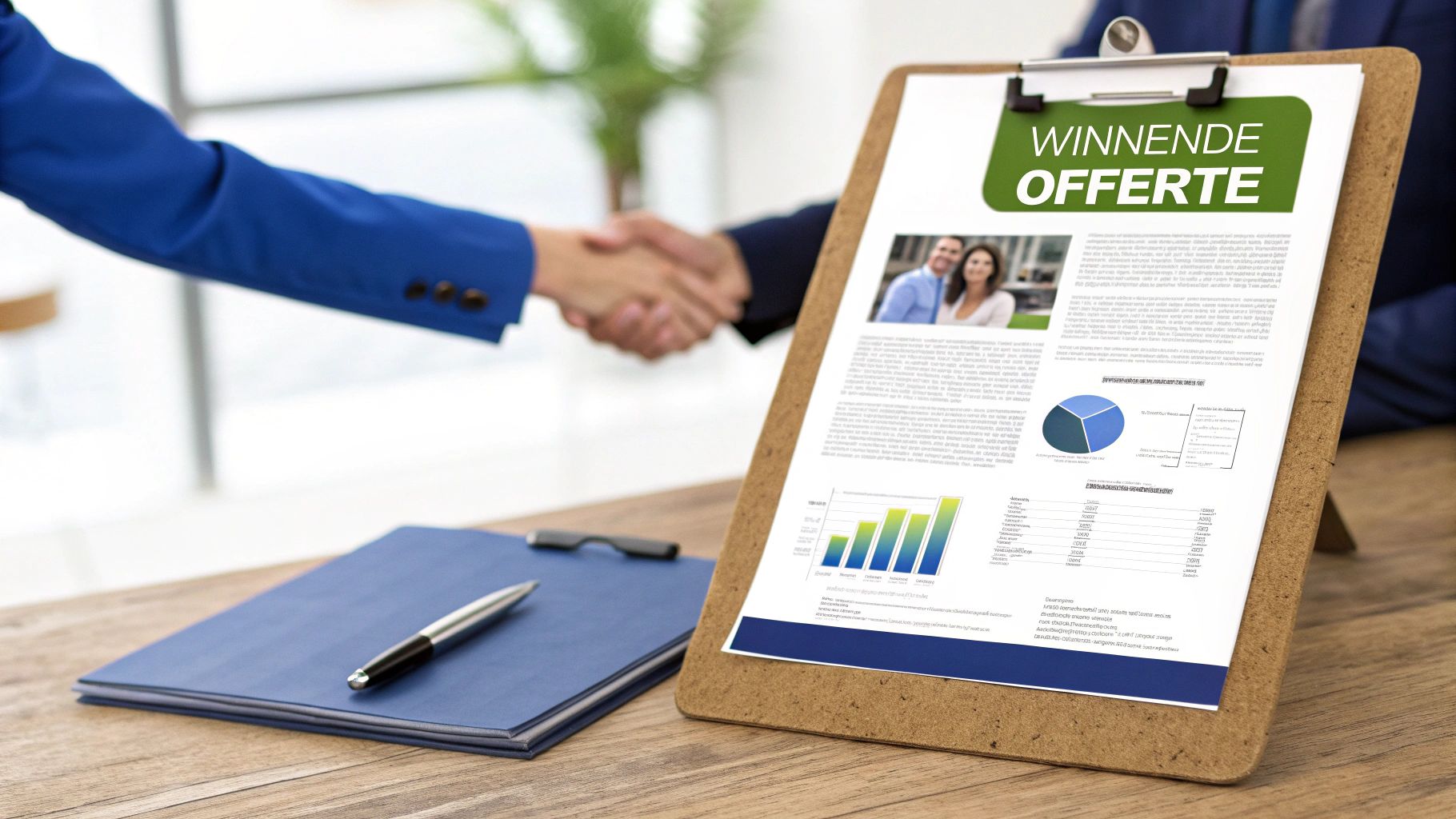 Professional construction quote on a tablet