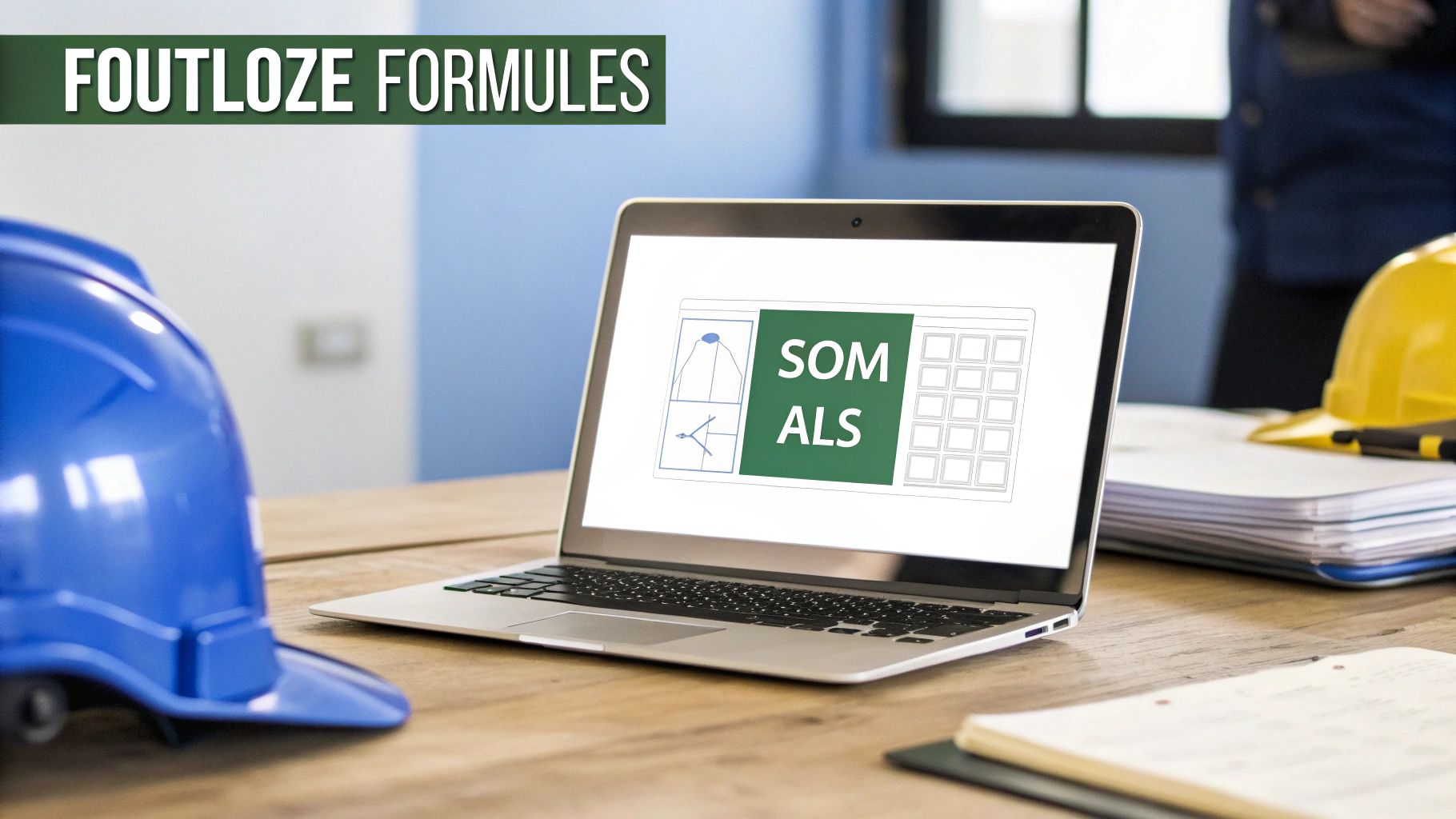Een afbeelding die een Excel-spreadsheet met factuurformules toont, inclusief berekeningen voor btw en totalen
