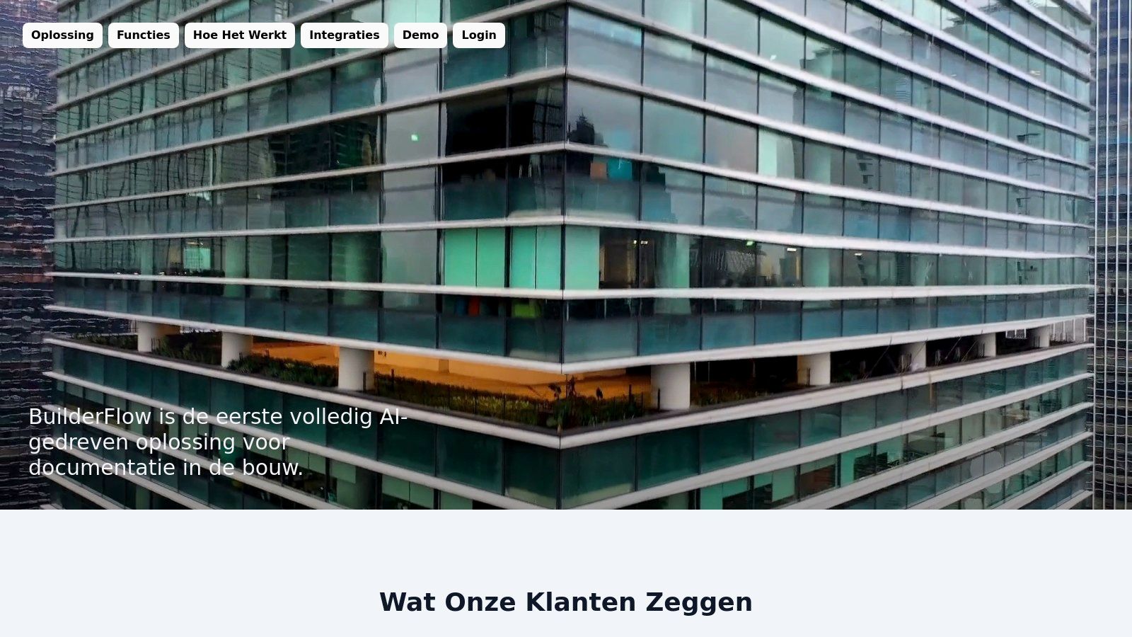 Een moderne offerte voor de bouw, gemaakt met behulp van BuilderFlow-software op een tablet.