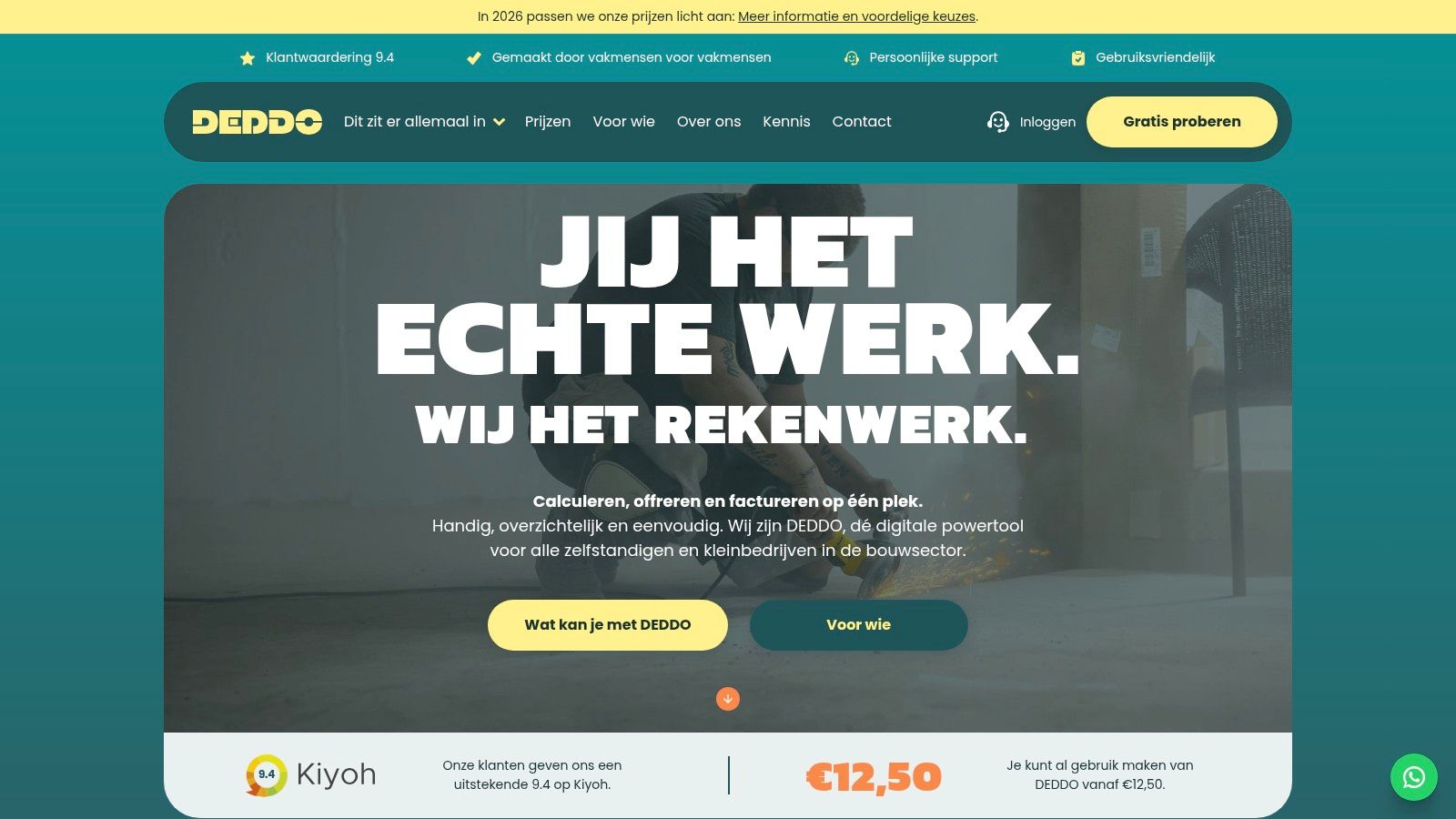 Voorbeeld van een DEDDO offerte voor de bouw