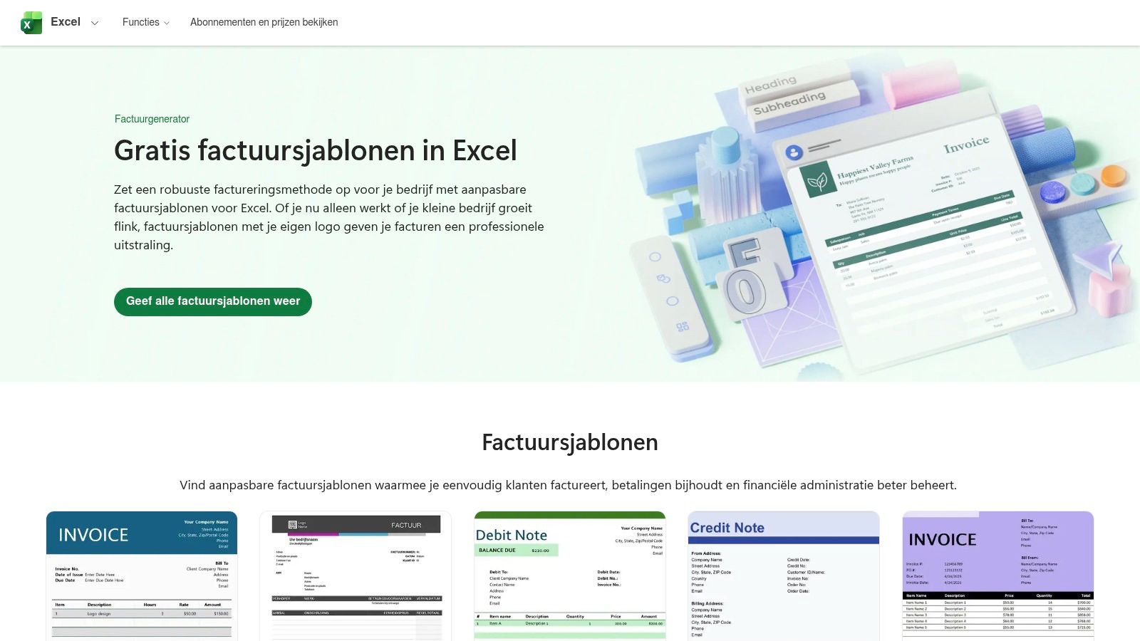 Microsoft Excel (Invoice templates)