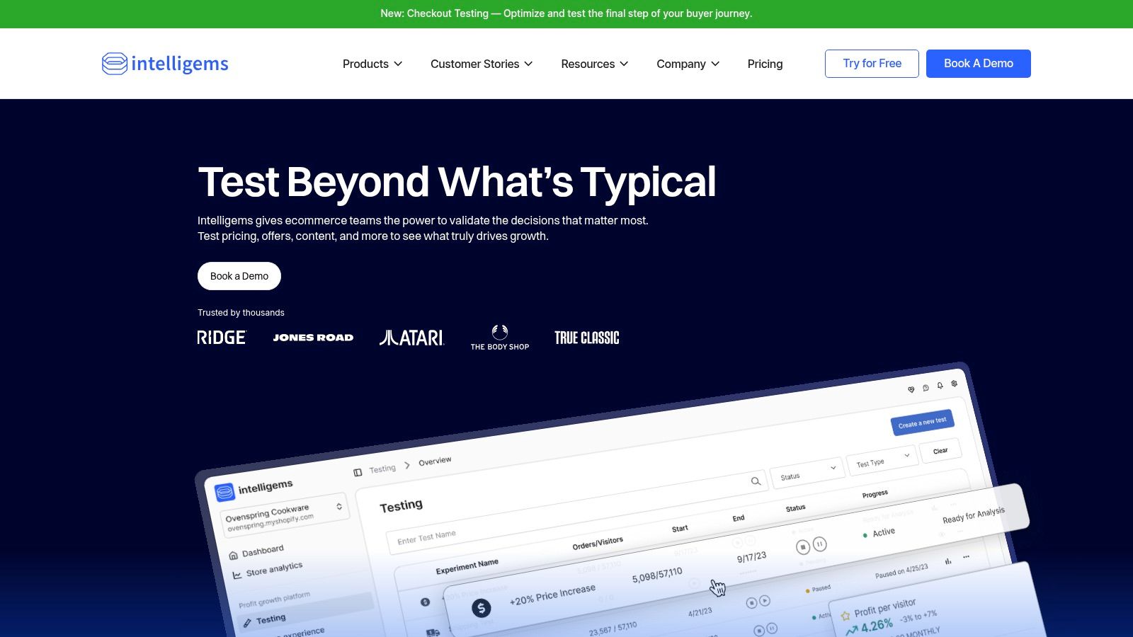 Intelligems – Price/Offer Personalization & Testing for Shopify