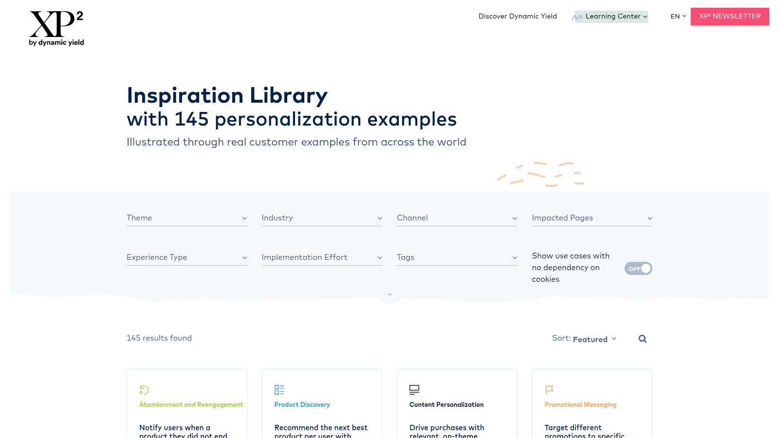 Dynamic Yield – Personalization Inspiration Library