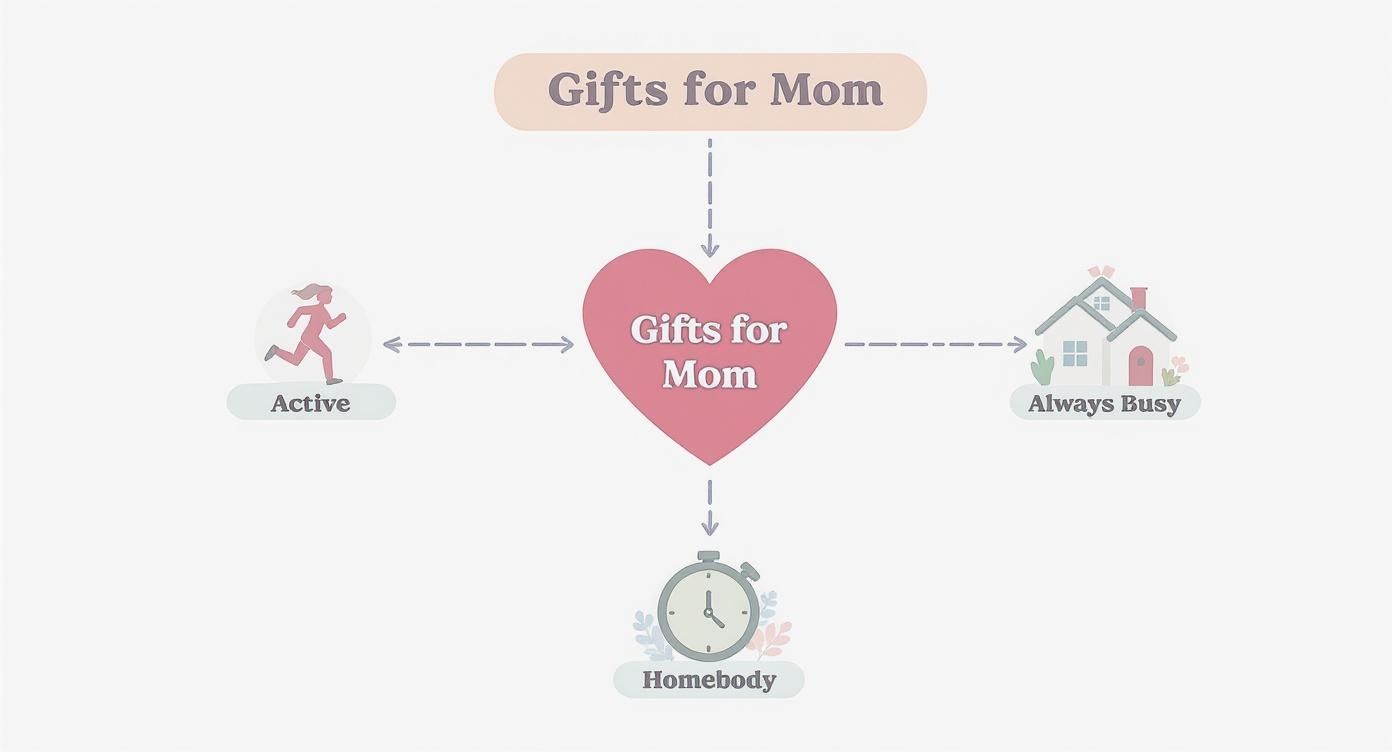 Infographic about relaxation gifts for mom