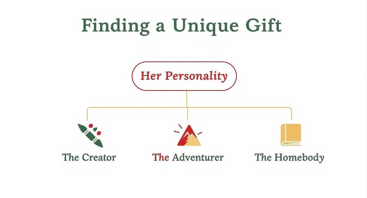 Infographic about unique christmas gifts for her