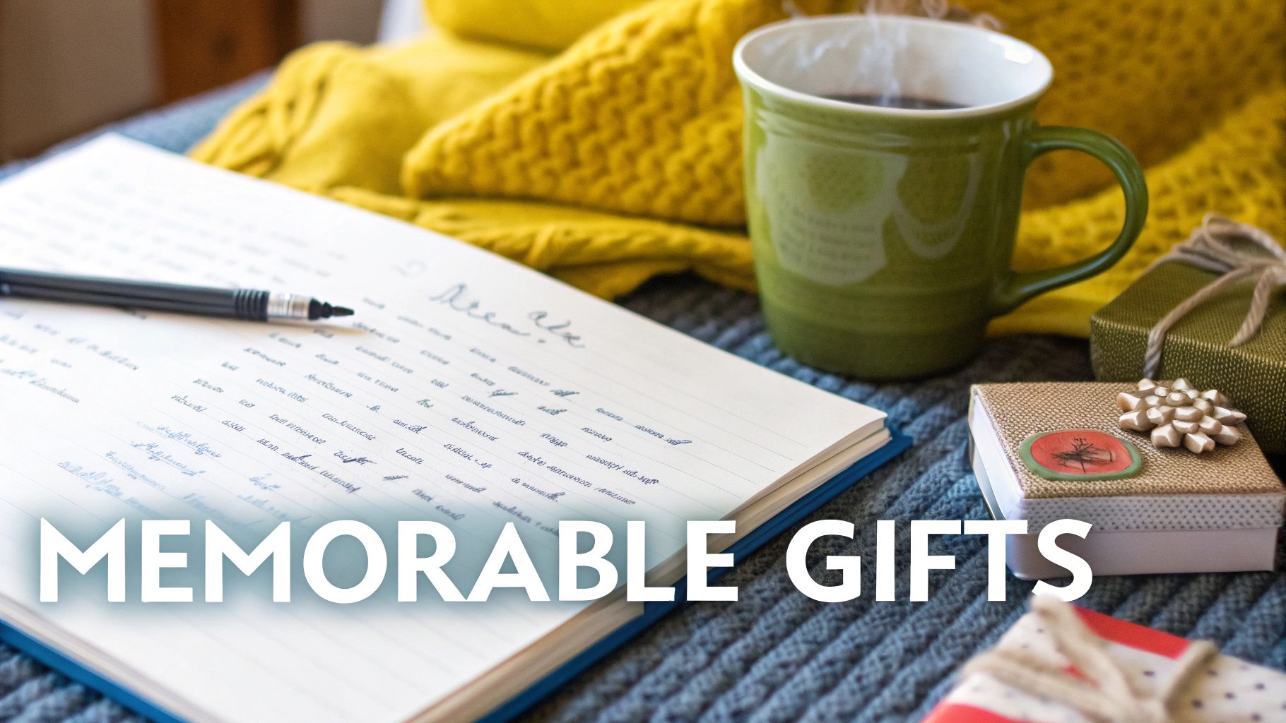 A woman laughing while holding a thoughtfully wrapped gift box.