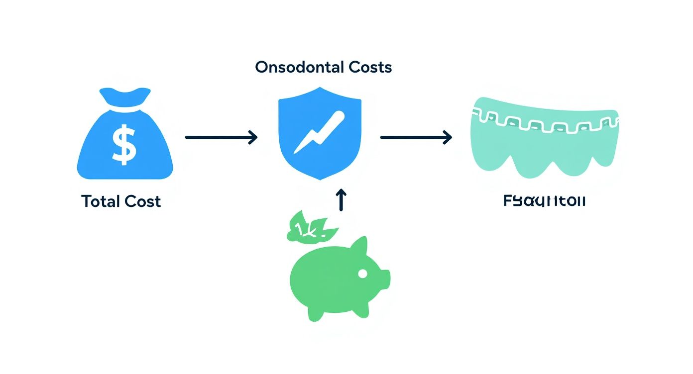 Infographic about invisalign vs braces for adults
