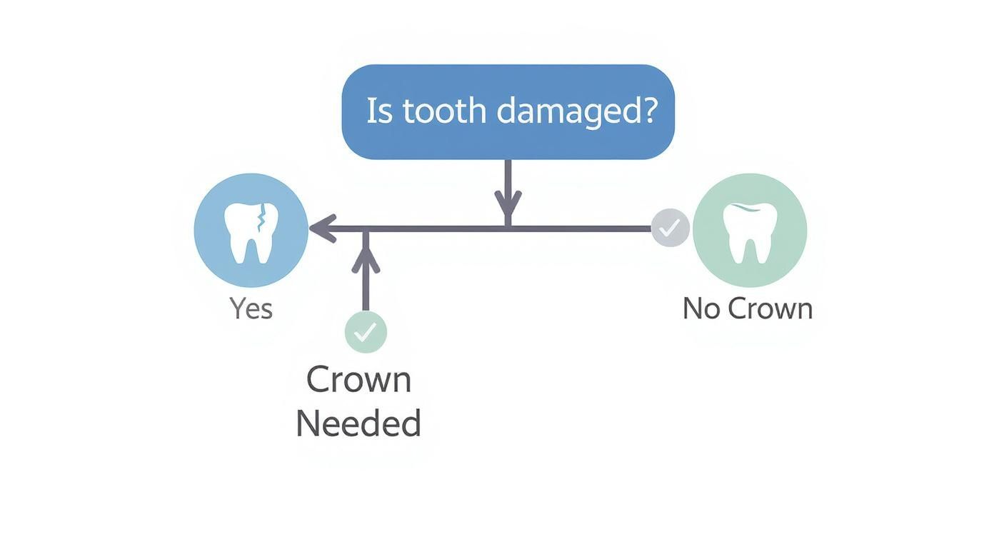 Infographic about when do you need a crown