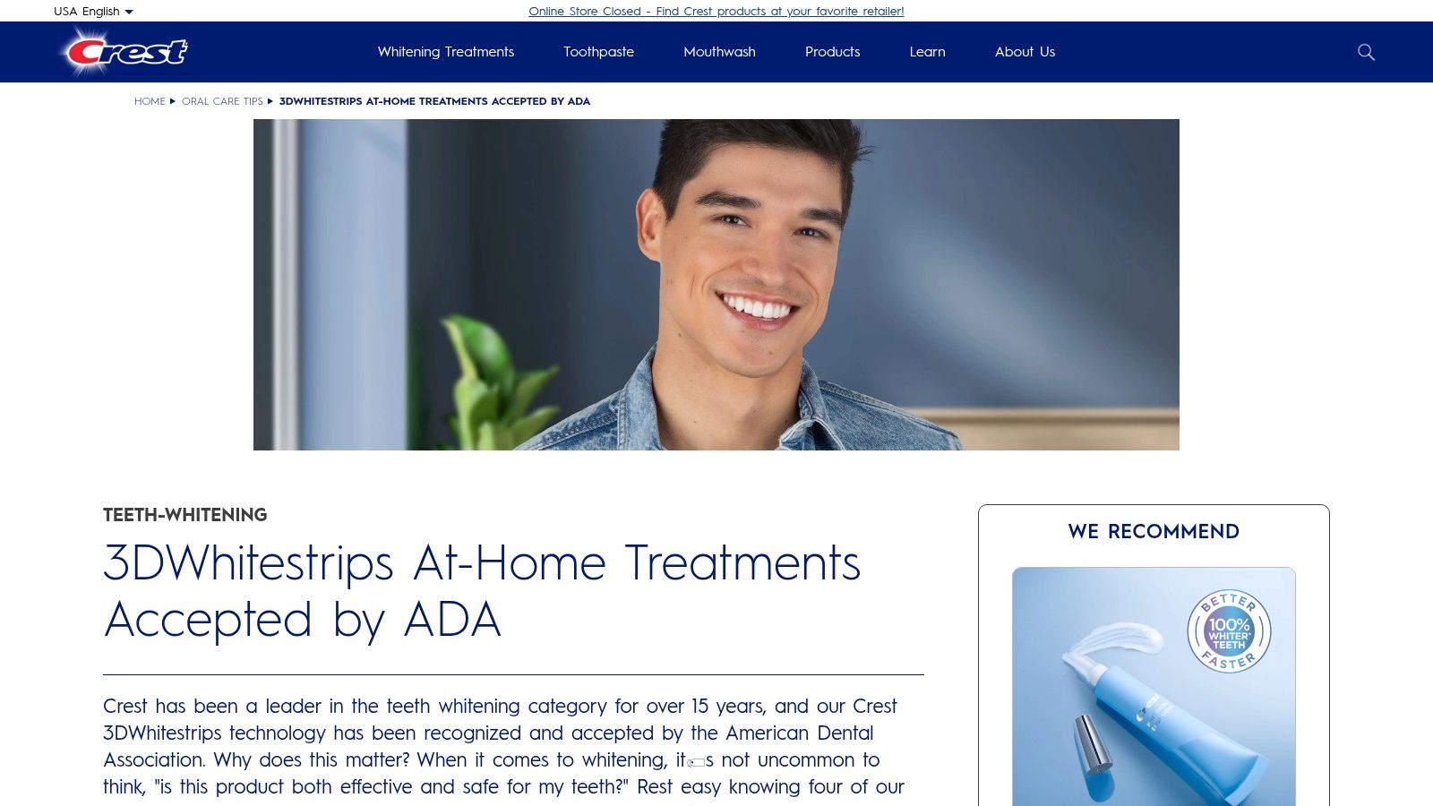 Crest (official) – 3DWhitestrips and whitening education