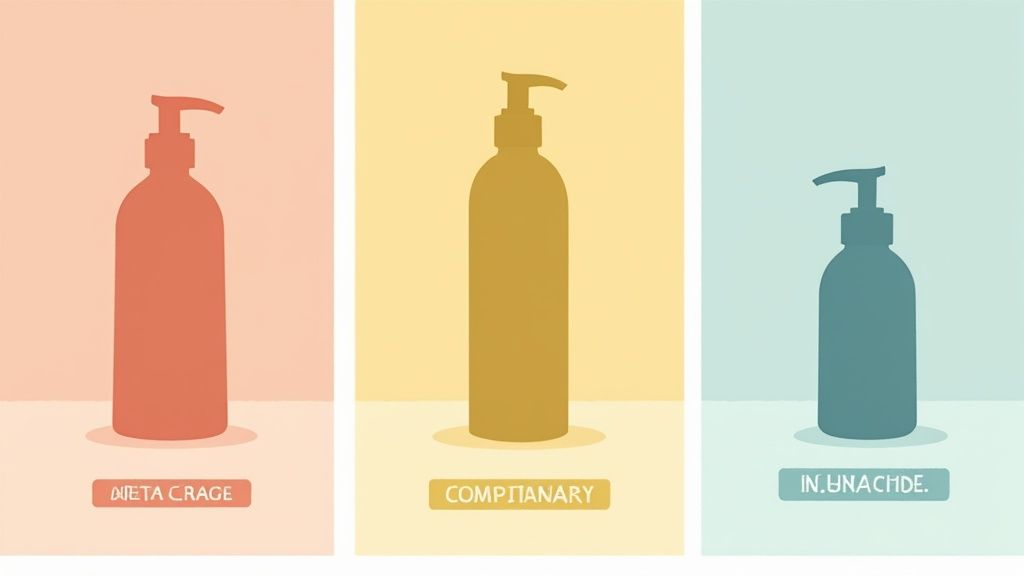 A collection of colorful product photos on different backgrounds.