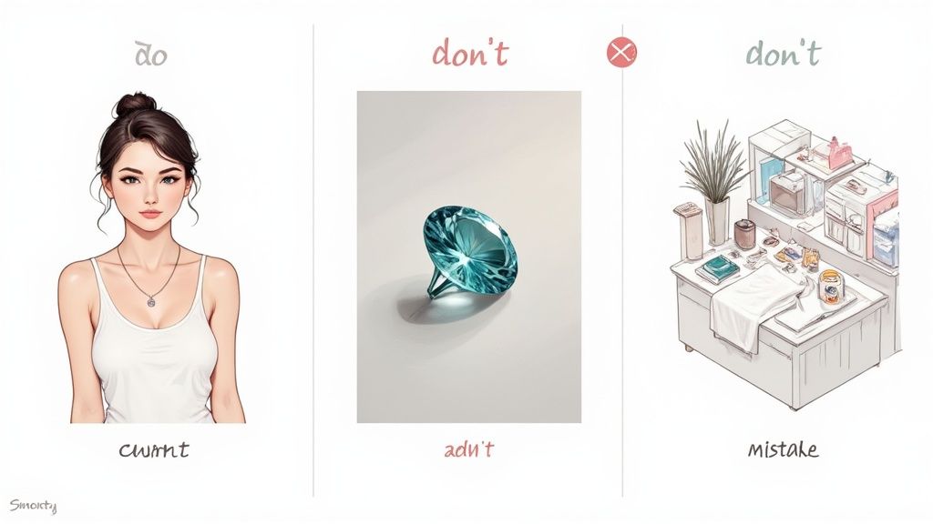 A person wearing a silver ring with a celtic design, showcasing on-model photography in a natural setting.