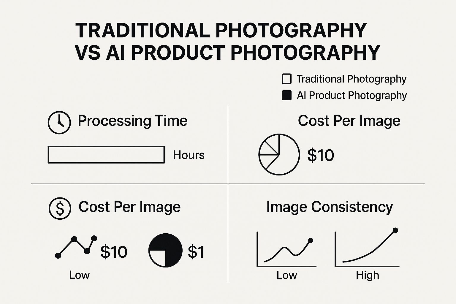 Infographic about ai product photography