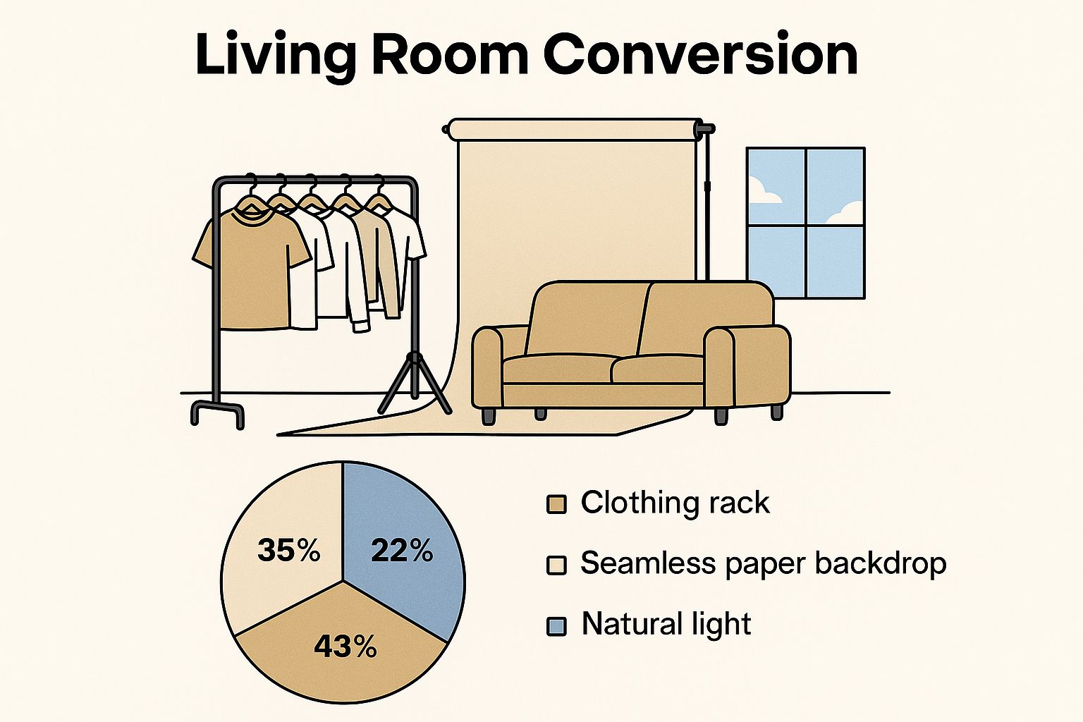 Infographic about clothing photography at home