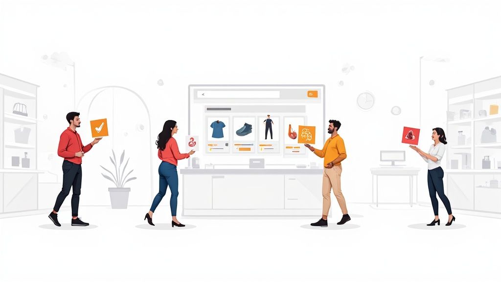 AI tools managing marketing campaigns on a digital dashboard.