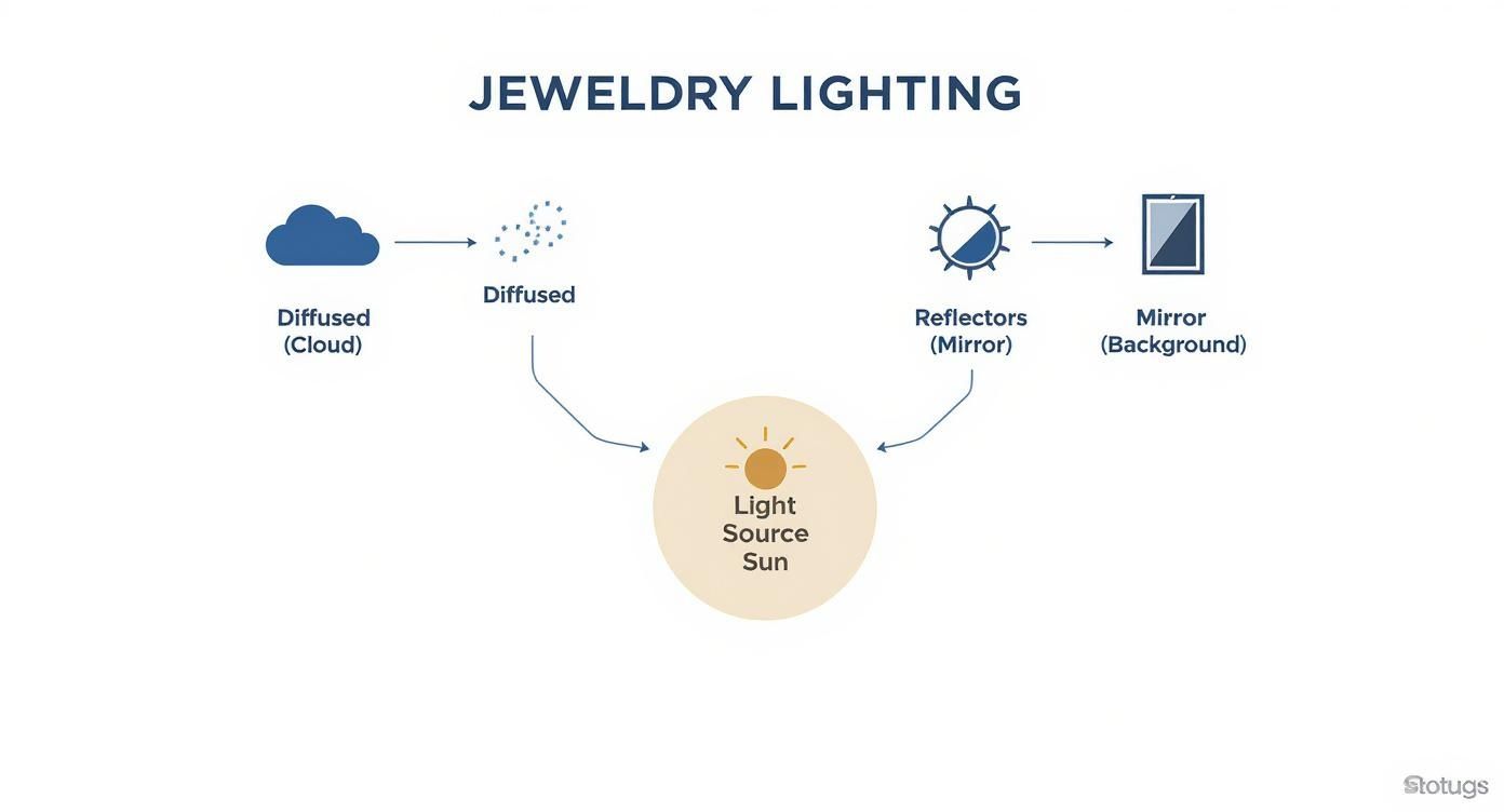Infographic about how to photograph jewellery