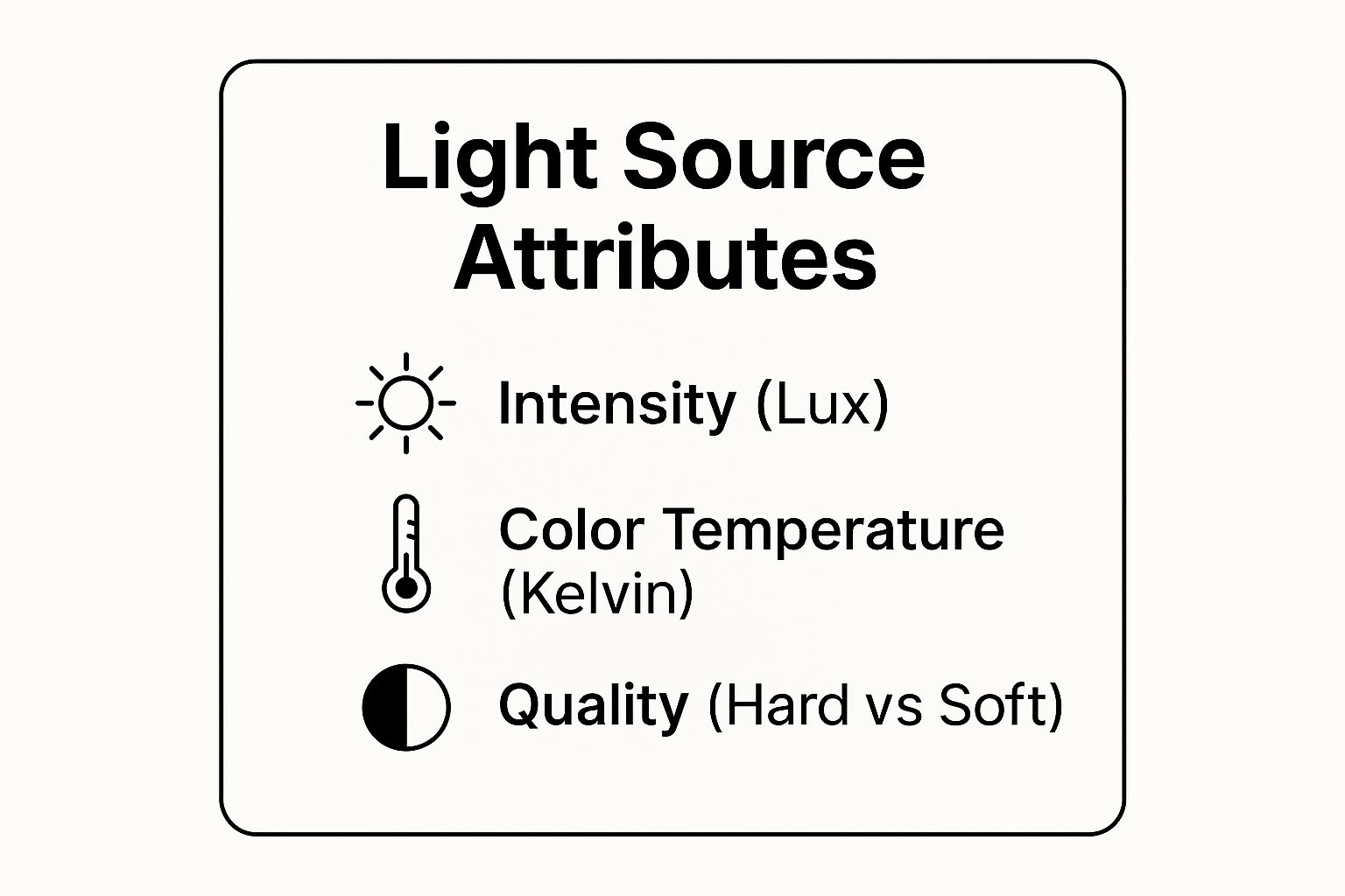 Infographic about lighting setup for photography