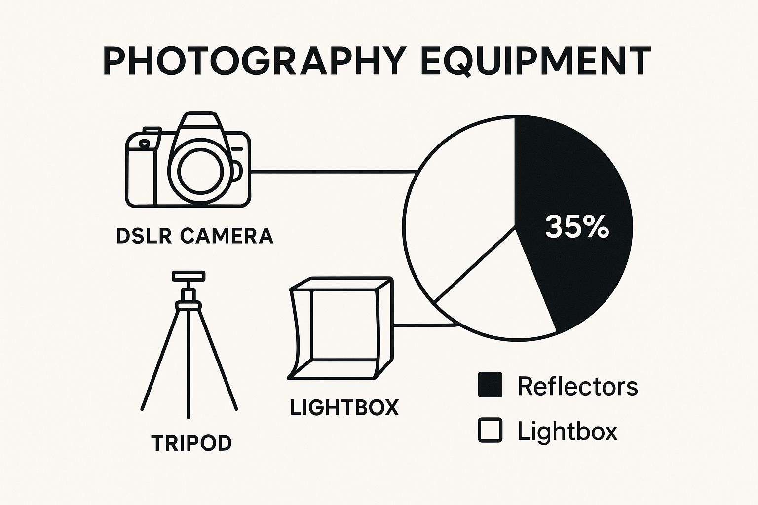 Infographic about white background product photography