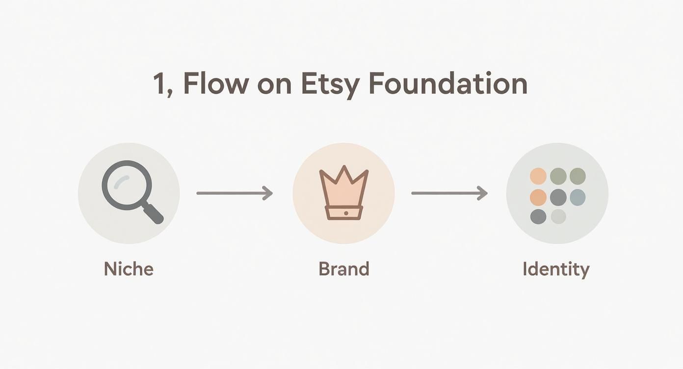 Infographic about how to start an etsy shop
