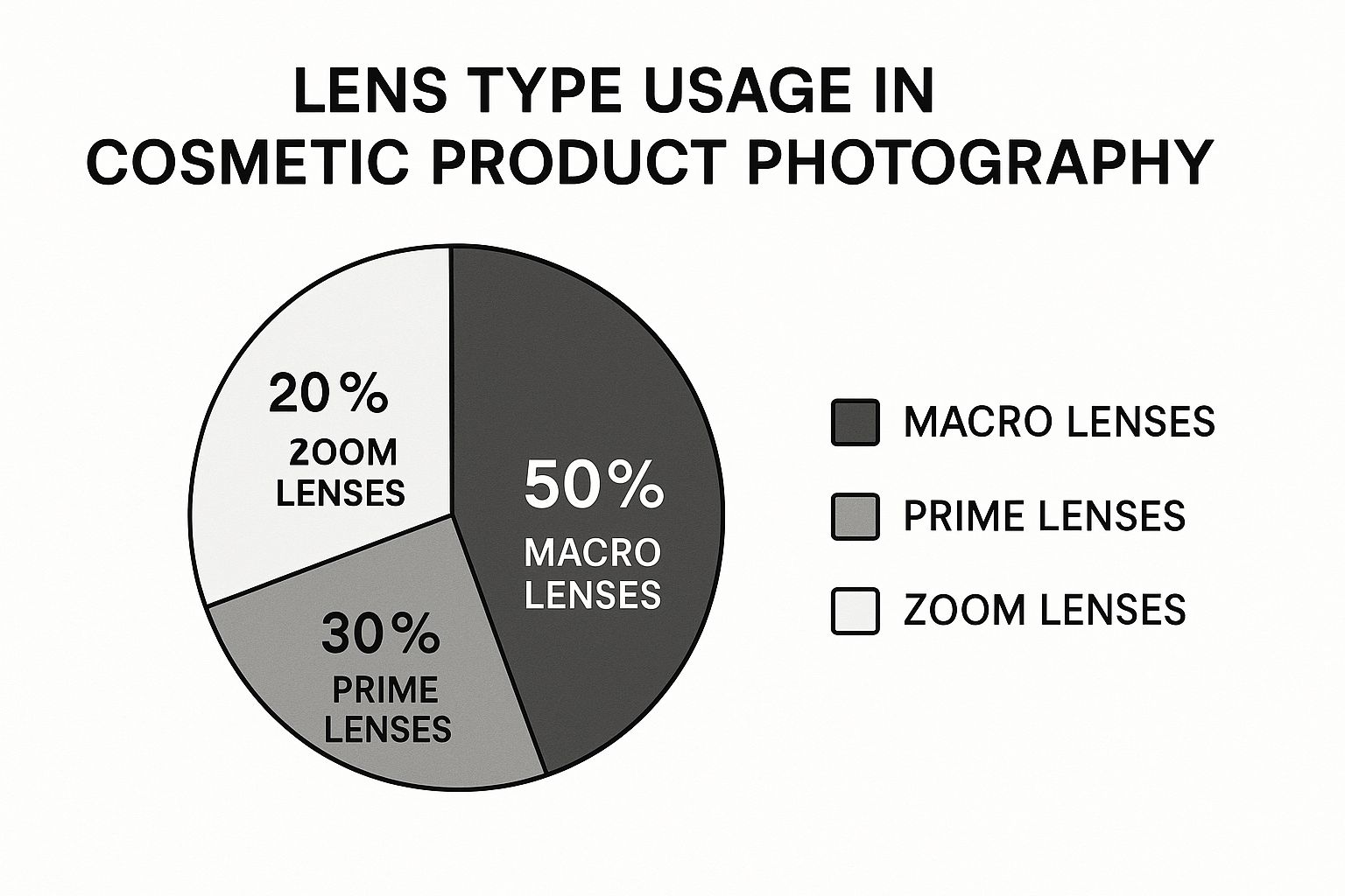 Infographic about cosmetic product photography