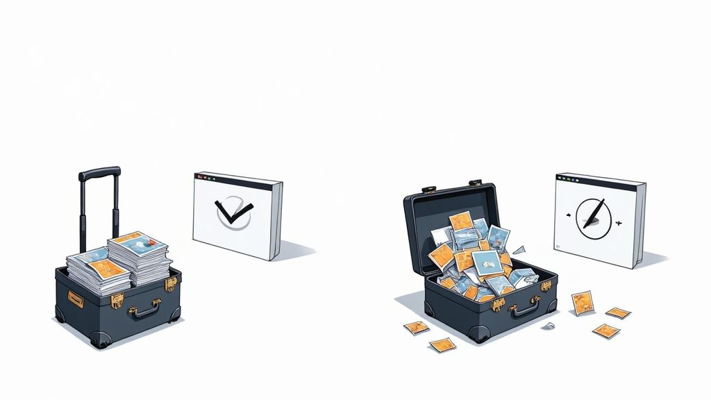 A camera lens with colorful light reflections, symbolizing the focus on visual quality and performance.