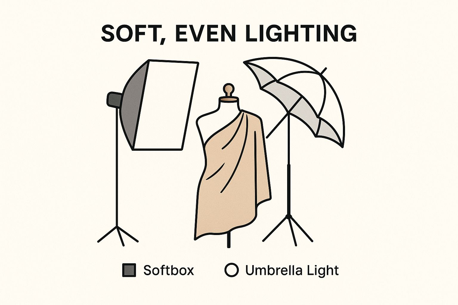 Infographic about clothing product photography