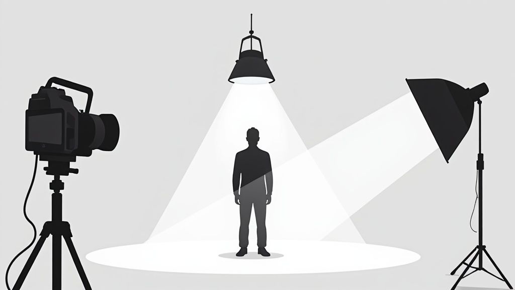 Example of lighting setup for photography