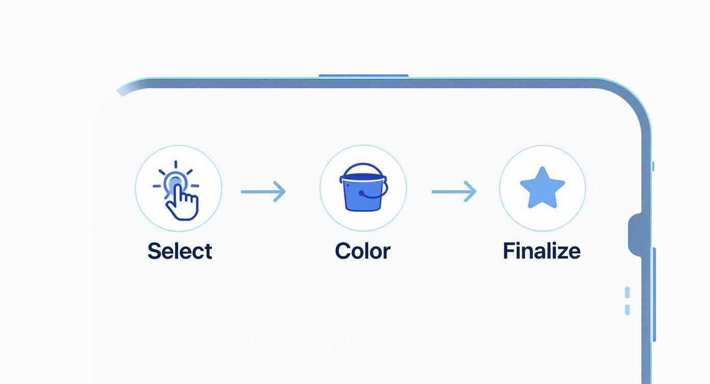 Infographic about change background color in a photo