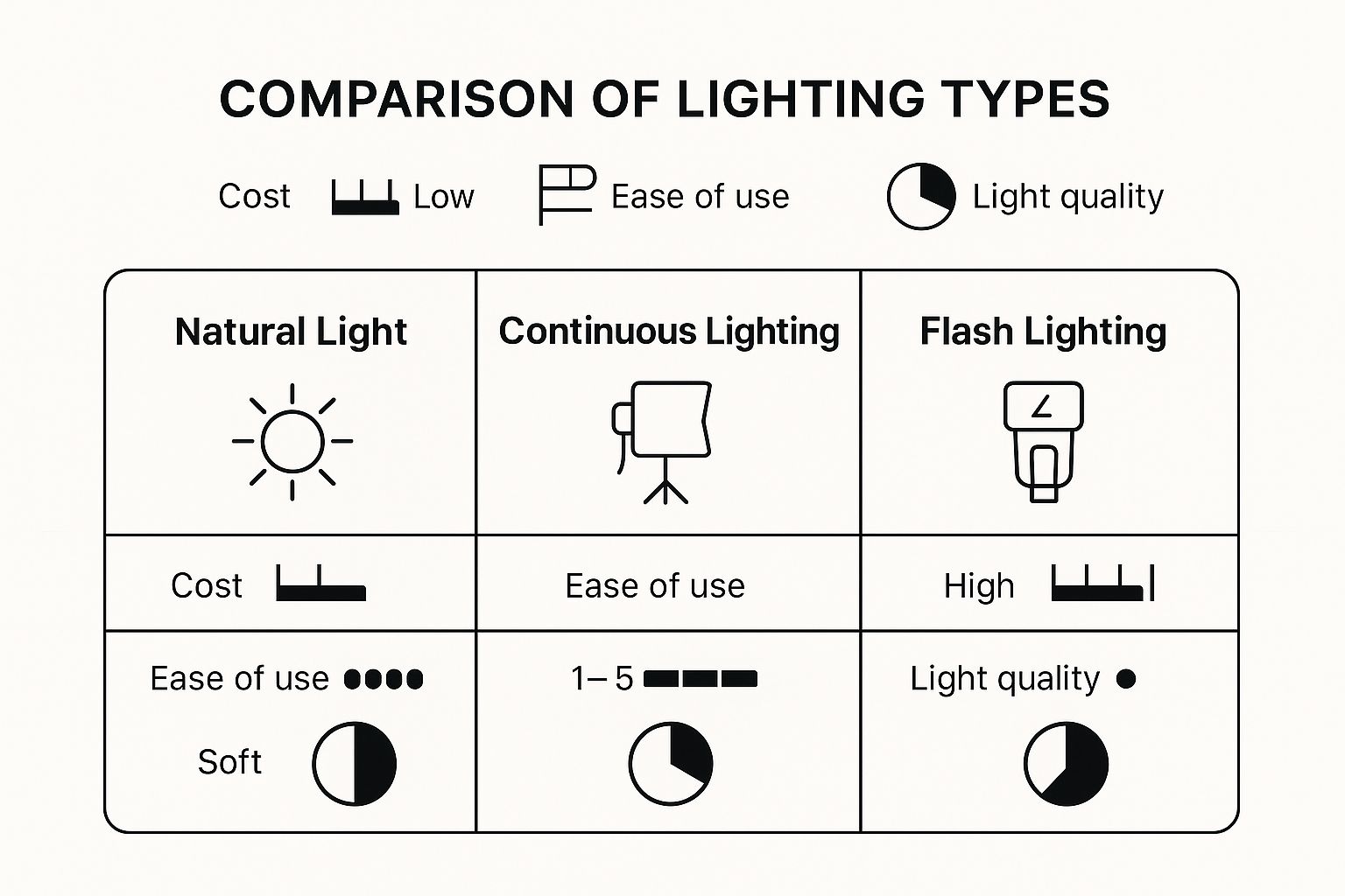 Infographic about product photography lighting setup