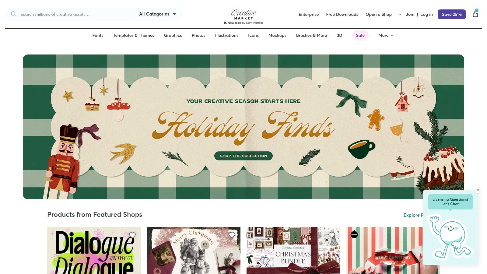 Creative Market holiday banner