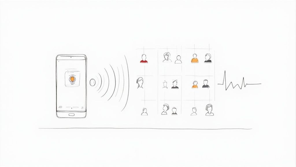 A person speaking into a professional microphone, representing high-quality voice messaging.