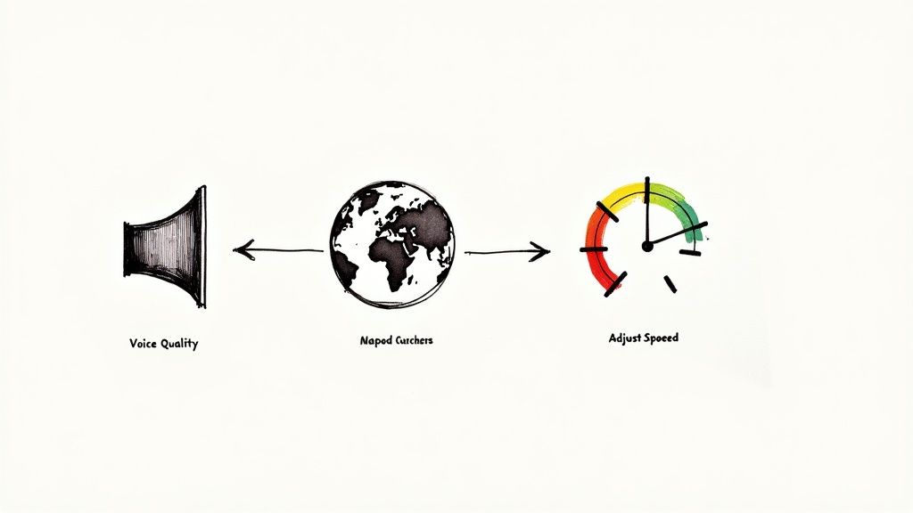 AI voice waves on a screen