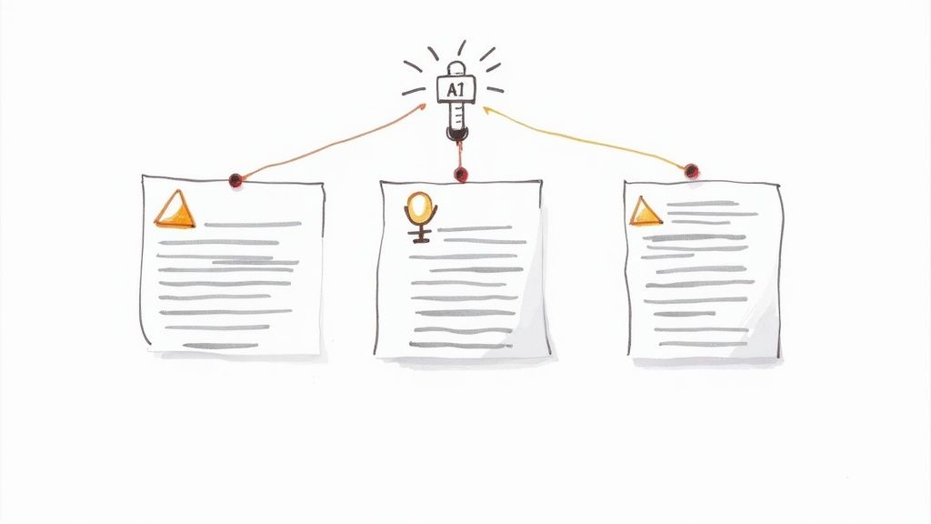 A person at a desk using a laptop with charts and graphs on the screen, symbolizing business growth through AI tools.