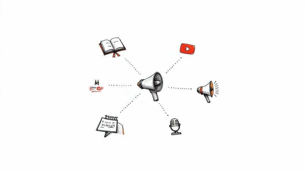 A close-up shot of a microphone in a modern studio, representing the creation of high-quality audio with AI voice actors.