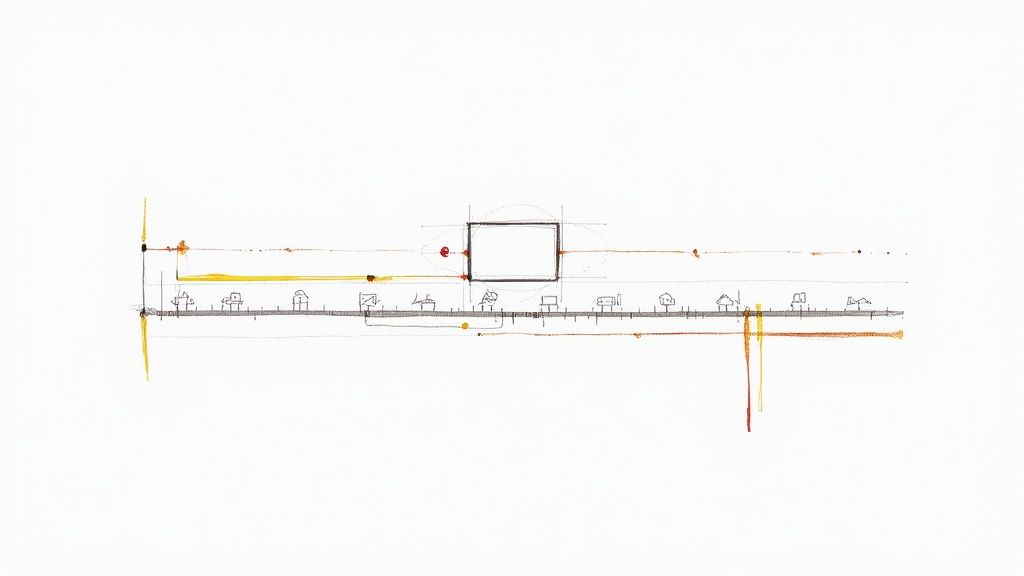 A person finalizing a video project on a laptop, with platform icons like YouTube and LinkedIn visible.