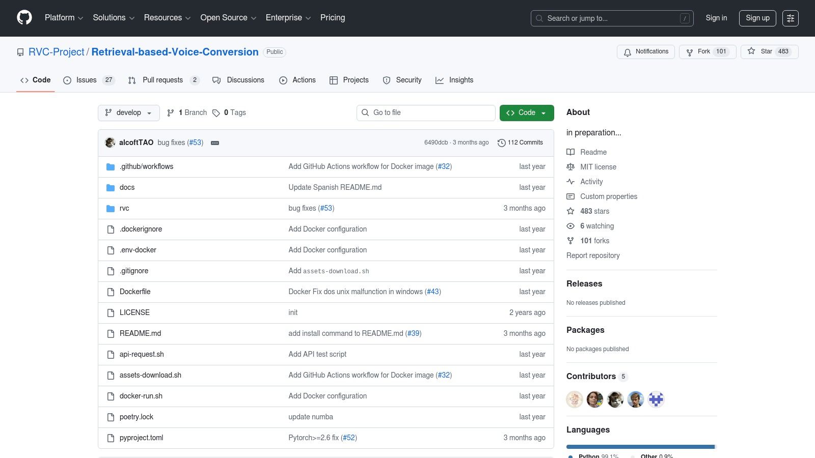 Retrieval-based Voice Conversion (RVC) Project