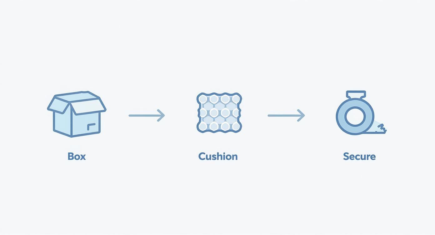 Infographic about packing photo frames