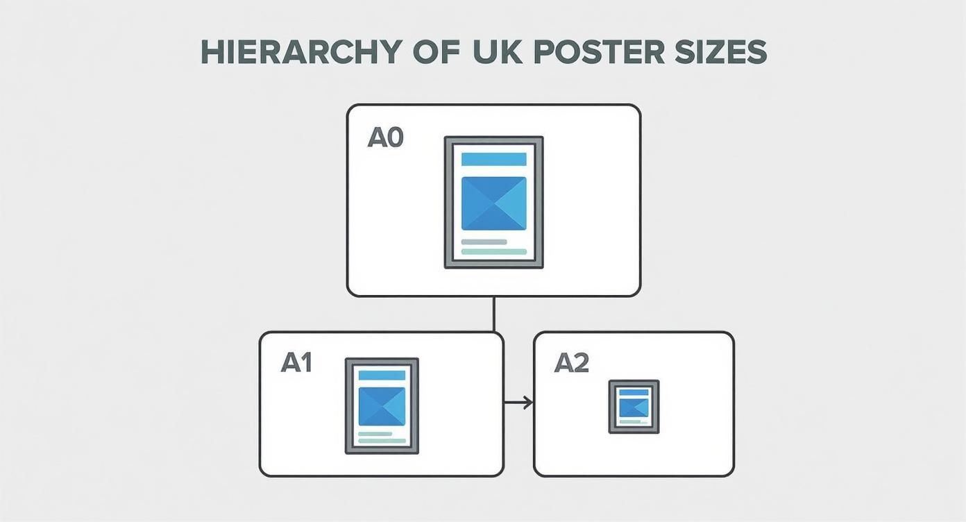 Infographic about poster size uk