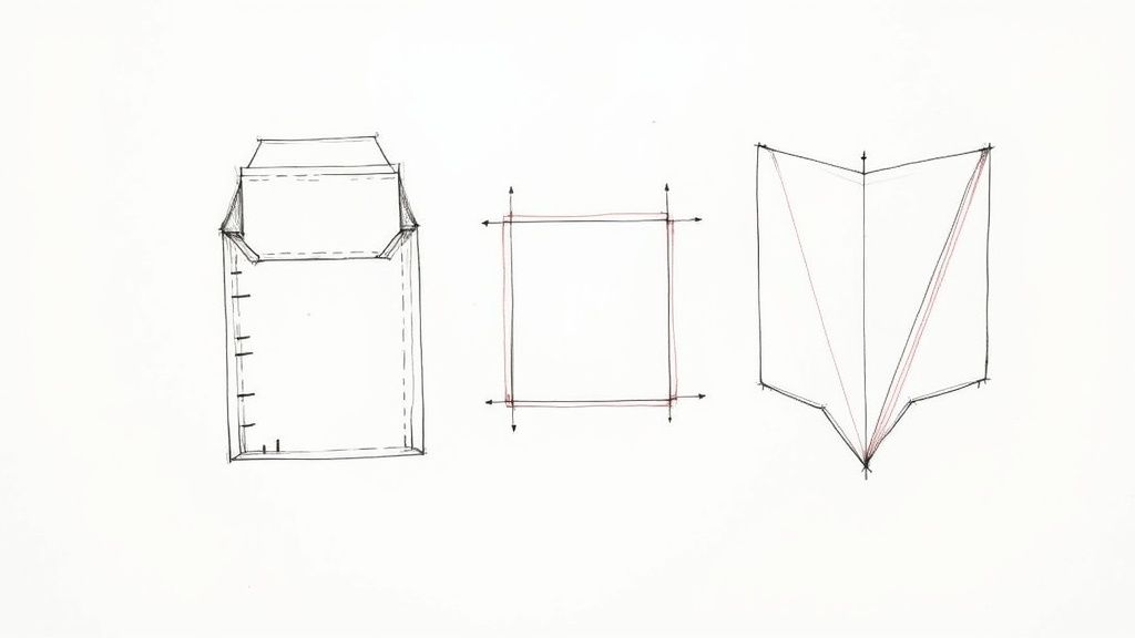 A graphic designer checking print specifications on a computer screen.