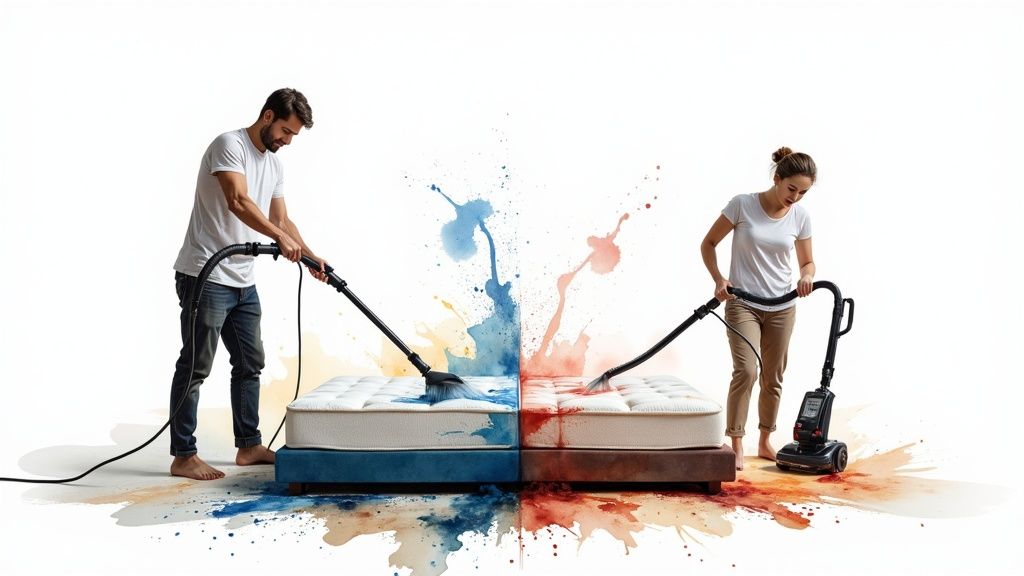 Professional mattress cleaning vs DIY mattress cleaningExpert mattress steam cleaning Melbourne