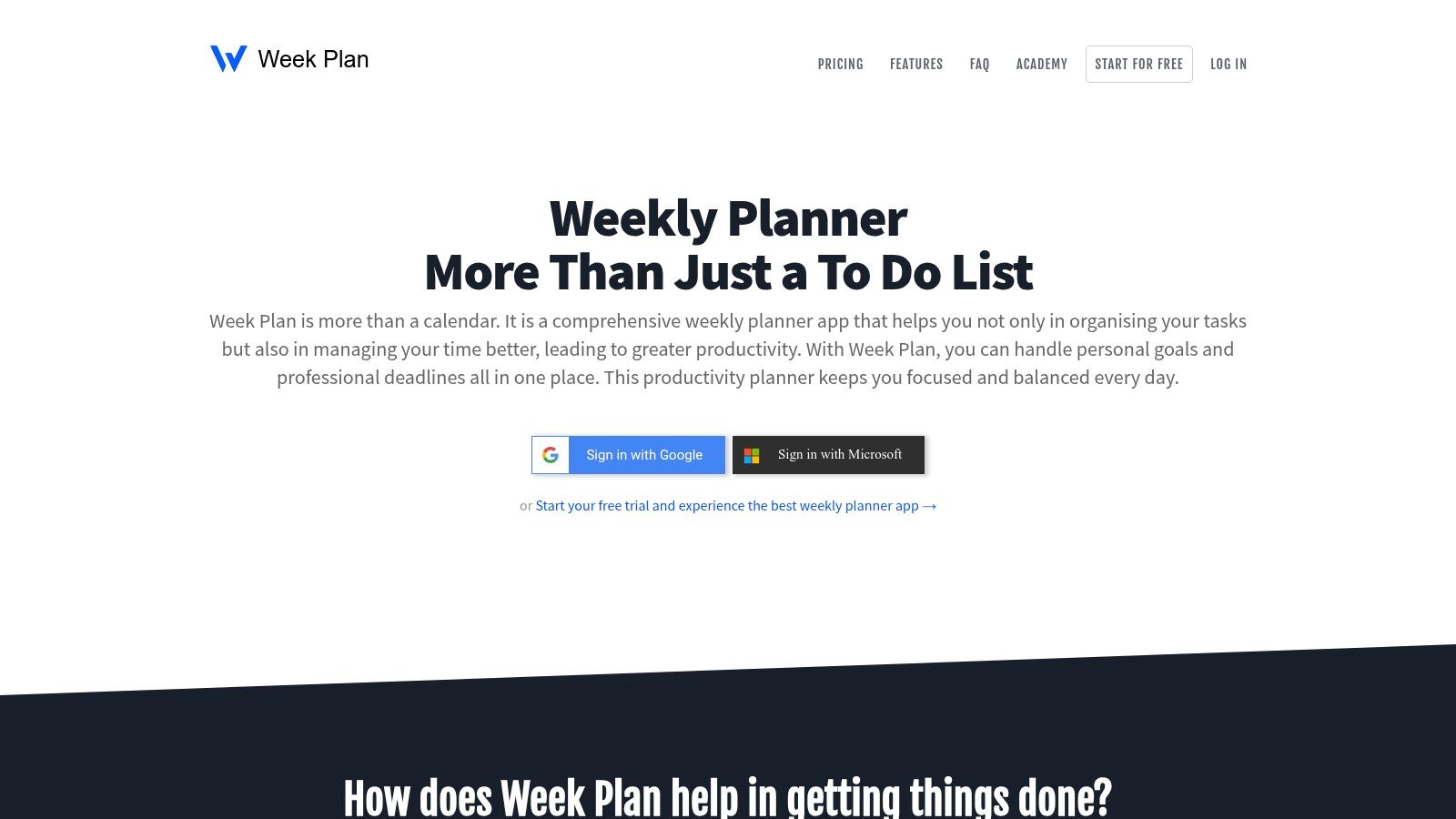 Week Plan