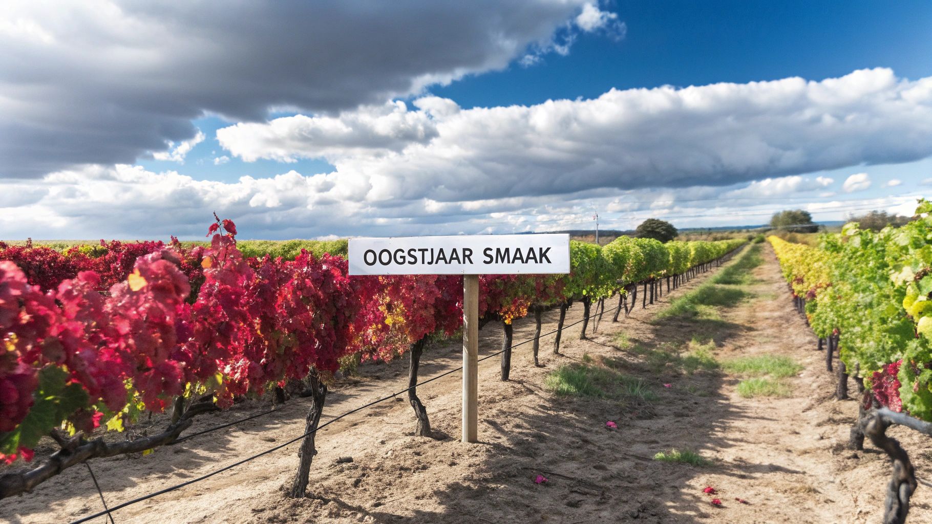 Druiven die rijpen aan de wijnstok in een wijngaard