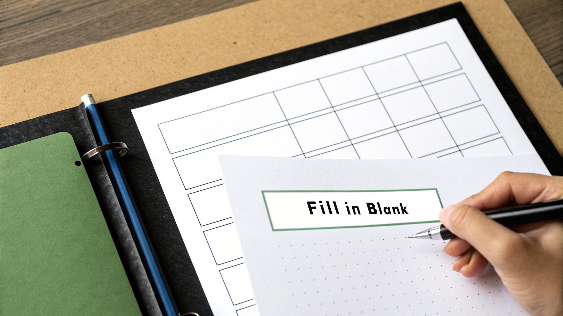 A fill-in-the-blank question on an exam paper asking "The capital of France is ____."