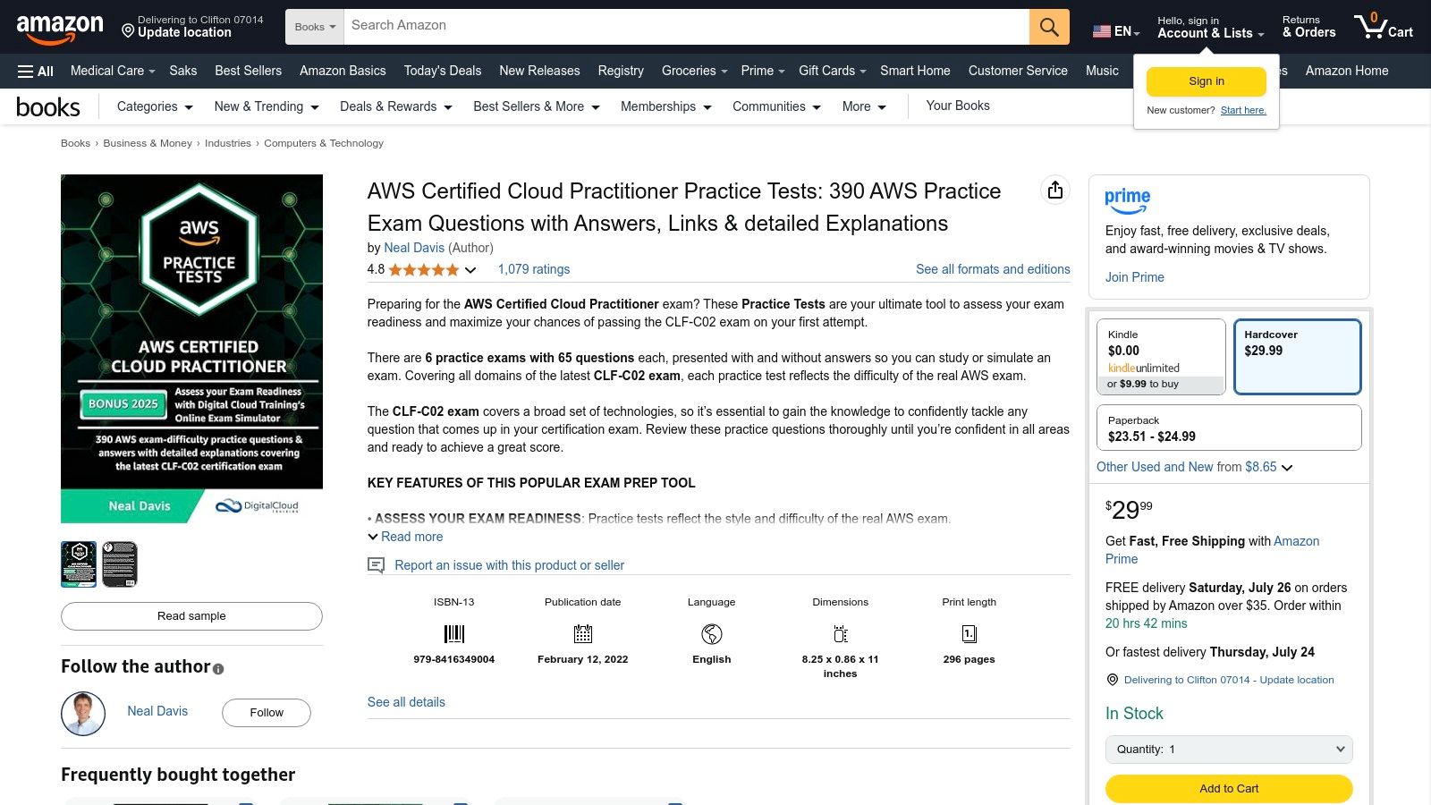 Amazon – AWS Certified Cloud Practitioner Practice Tests by Neal Davis