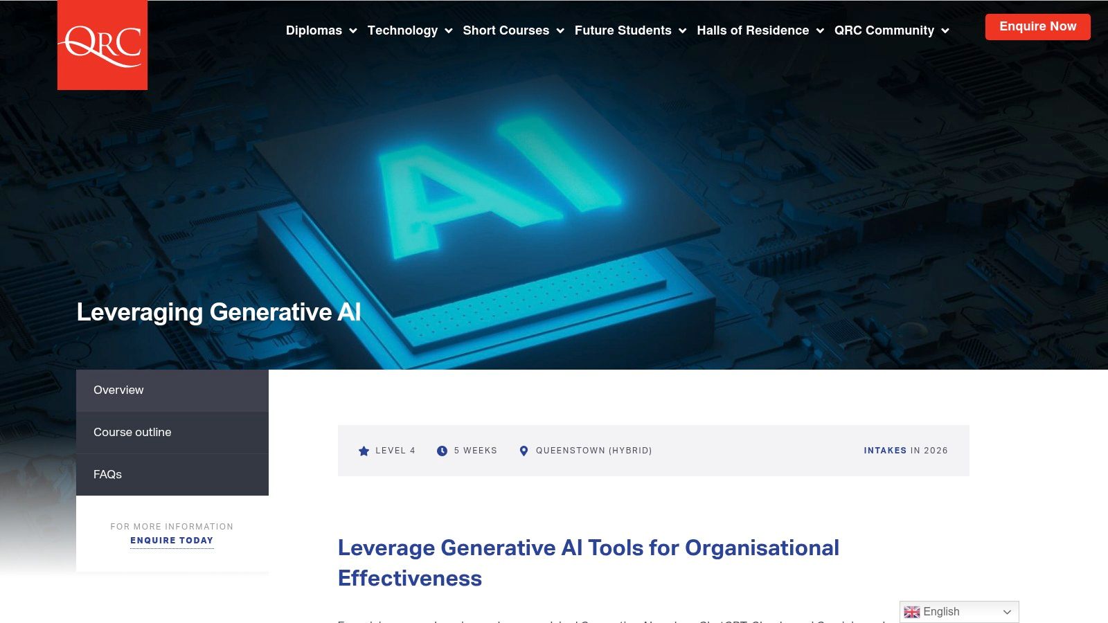 QRC Queenstown – Leveraging Generative AI for Organisational Effectiveness