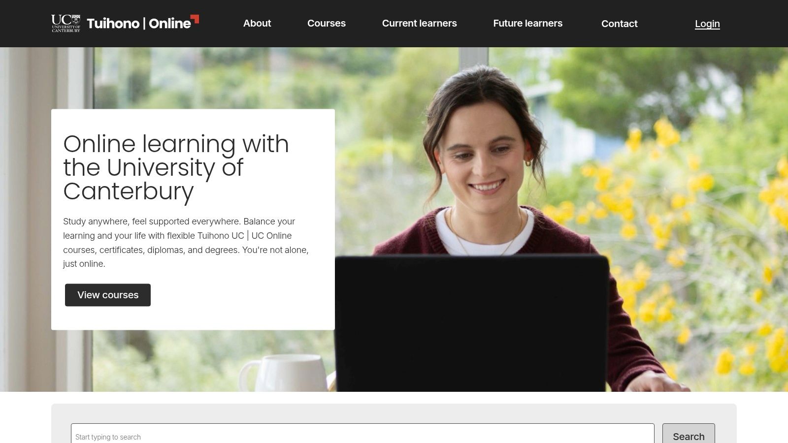 A screenshot of the UC Online website, showcasing the variety of short, flexible AI courses available for professionals.