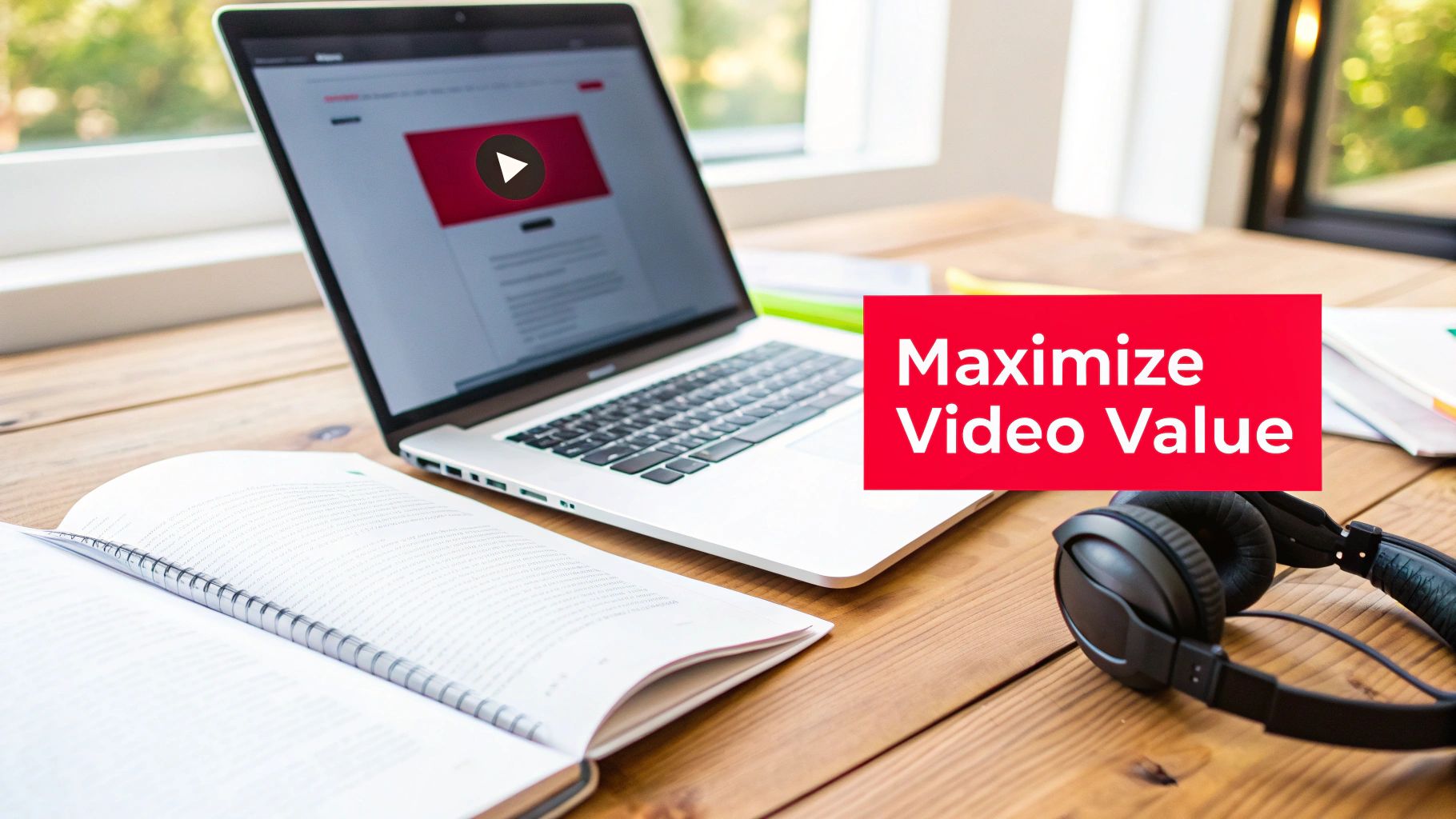 A person working on a laptop with charts and graphs on the screen, illustrating the benefits of transcribing YouTube videos for SEO and content repurposing.